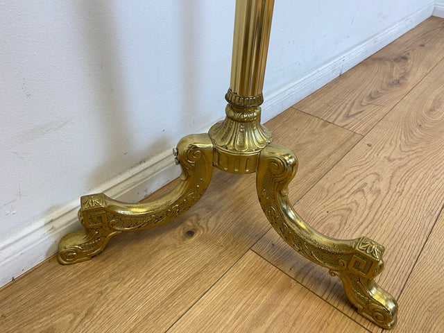 WMK # Wunderschöner Vintage Garderobenständer im Stile des Barock aus goldfarbenem Messing mit drehbarer Krone # Garderobe Flurgarderobe Kleiderständer Coat Rack Hollywood Regency Rokoko Vintage Gold
