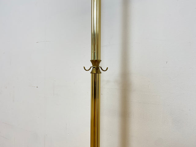 WMK # Wunderschöner Vintage Garderobenständer im Stile des Barock aus goldfarbenem Messing mit drehbarer Krone # Garderobe Flurgarderobe Kleiderständer Coat Rack Hollywood Regency Rokoko Vintage Gold