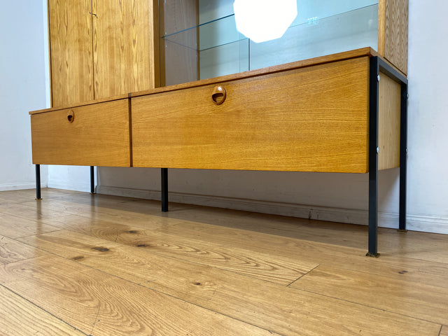 WMK I Stilvolles modulares Designer Regalsystem 430 I Joachim Nebelung I VEB Hellerau I Bücherschrank Highboard Regalwand Stringregal Wohnwand Vitrine Glasvitrine Mid-Century Vintage DDR 60er Retro I