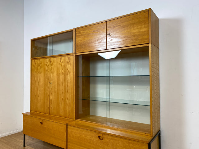 WMK I Stilvolles modulares Designer Regalsystem 430 I Joachim Nebelung I VEB Hellerau I Bücherschrank Highboard Regalwand Stringregal Wohnwand Vitrine Glasvitrine Mid-Century Vintage DDR 60er Retro I