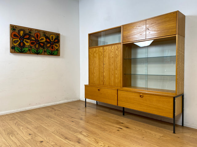 WMK I Stilvolles modulares Designer Regalsystem 430 I Joachim Nebelung I VEB Hellerau I Bücherschrank Highboard Regalwand Stringregal Wohnwand Vitrine Glasvitrine Mid-Century Vintage DDR 60er Retro I