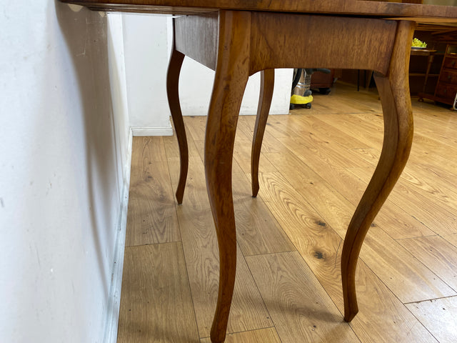 Eleganter aufklappbarer antiker Spieletisch in edlem Walnuss I Tisch Konsolentisch Konsole Esstisch Küchentisch Spieltisch Schreibtisch Jugendstil Chippendale Vintage I