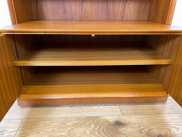Schöner hoher modularer Vintage Bücherschrank von Strobeck in skandinavischem Stil I Teakholz I Regal Bücherregal Holzregal Kommode Danish Design Mid-Century Vintage Teak 70er I