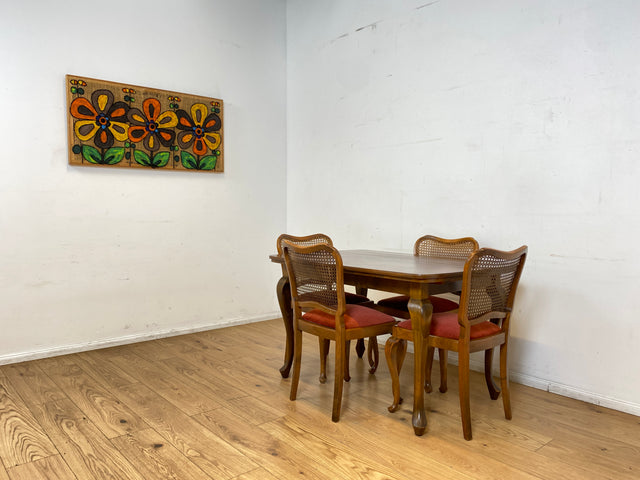 Sehr eleganter dunkler ausziehbarer 50er Jahre Chippendale Esstisch von Max Böhme I Tisch Holztisch Esszimmertisch Küchentisch Dining Table Mid-Century Vintage Barock I