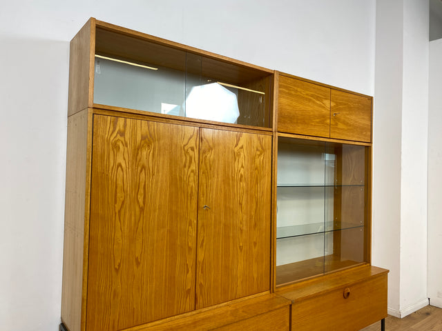 WMK I Stilvolles modulares Designer Regalsystem 430 I Joachim Nebelung I VEB Hellerau I Bücherschrank Highboard Regalwand Stringregal Wohnwand Vitrine Glasvitrine Mid-Century Vintage DDR 60er Retro I