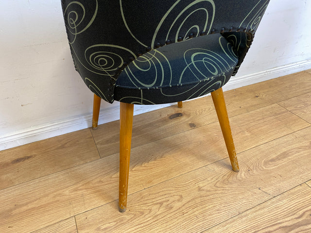 Seltener 50er Jahre Original Thonet Cocktailsessel mit tollem Originalbezug und Federkern Sitzen I Cocktail Sessel Stuhl Salonsessel Lesesessel Amrchair Vintage 60er I