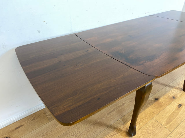 Sehr eleganter dunkler ausziehbarer 50er Jahre Chippendale Esstisch von Max Böhme I Tisch Holztisch Esszimmertisch Küchentisch Dining Table Mid-Century Vintage Barock I