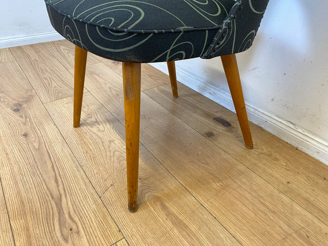 Seltener 50er Jahre Original Thonet Cocktailsessel mit tollem Originalbezug und Federkern Sitzen I Cocktail Sessel Stuhl Salonsessel Lesesessel Amrchair Vintage 60er I