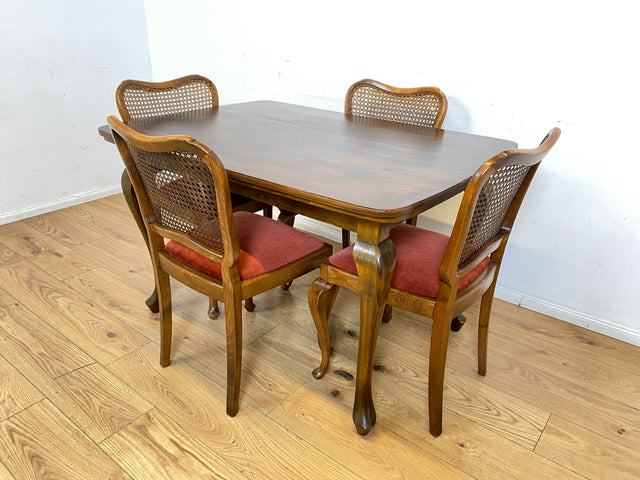Sehr eleganter dunkler ausziehbarer 50er Jahre Chippendale Esstisch von Max Böhme I Tisch Holztisch Esszimmertisch Küchentisch Dining Table Mid-Century Vintage Barock I