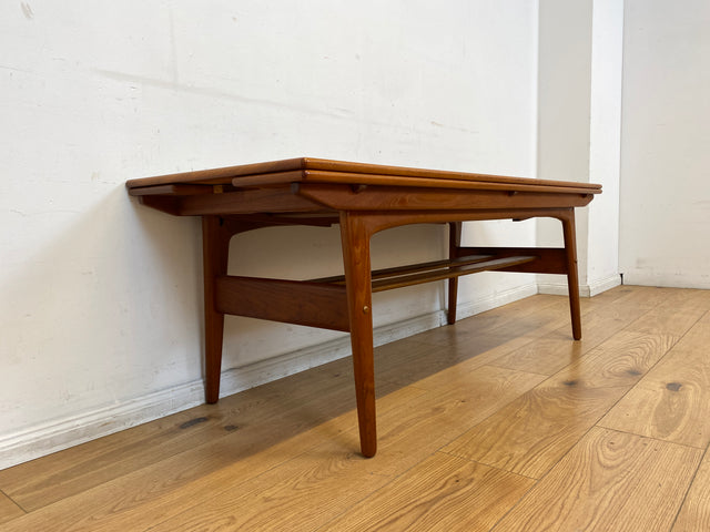 Stilvoller skandinavischer Designer Salontisch Trioh von Kai Kristiansen I auszieh- und höhenverstellbar I Teakholz I Wohnzimmertisch Couchtisch Esstisch Tisch Danish Design Mid-Century Vintage I