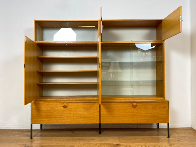 WMK I Stilvolles modulares Designer Regalsystem 430 I Joachim Nebelung I VEB Hellerau I Bücherschrank Highboard Regalwand Stringregal Wohnwand Vitrine Glasvitrine Mid-Century Vintage DDR 60er Retro I