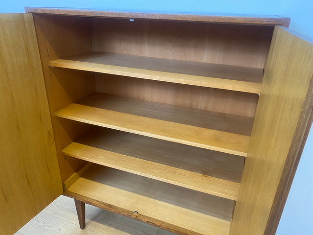 Kultiger Mid-Century Wäscheschrank Typ 602/B von Franz Ehrlich für VEB Hellerau aus 1963 in Eiche