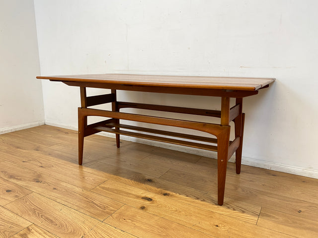 Stilvoller skandinavischer Designer Salontisch Trioh von Kai Kristiansen I auszieh- und höhenverstellbar I Teakholz I Wohnzimmertisch Couchtisch Esstisch Tisch Danish Design Mid-Century Vintage I
