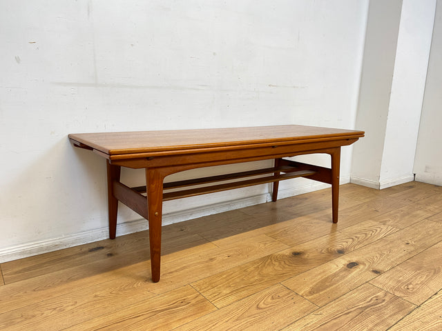 Stilvoller skandinavischer Designer Salontisch Trioh von Kai Kristiansen I auszieh- und höhenverstellbar I Teakholz I Wohnzimmertisch Couchtisch Esstisch Tisch Danish Design Mid-Century Vintage I
