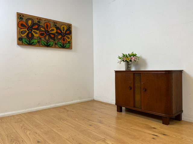 Hochwertige und gut erhaltene 1930er Jahre Art Deco Kommode aus vollem Holz mit schönen Holzgriffen I Schrank Sideboard Wäschekommode Anrichte Wickelkommode Antik Vintage I