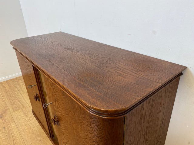 Hochwertige und gut erhaltene 1930er Jahre Art Deco Kommode aus vollem Holz mit schönen Holzgriffen I Schrank Sideboard Wäschekommode Anrichte Wickelkommode Antik Vintage I