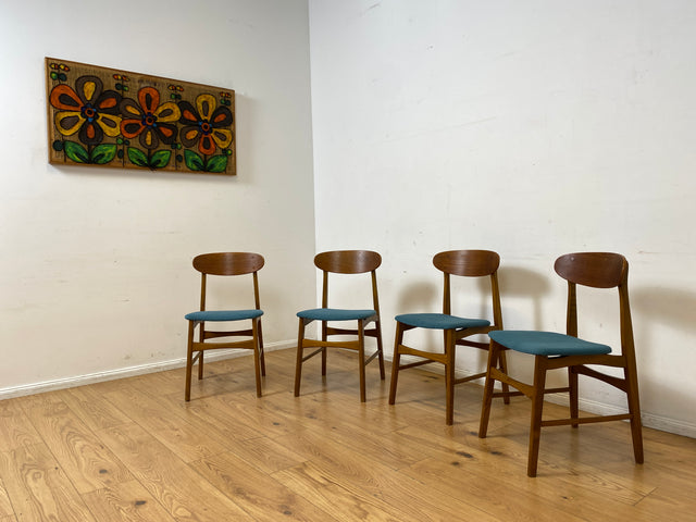 I IKEA war mal stilvoll & hochwertig I 4er Set 60er Jahre Ikea Atlas Stühle aus Teakholz I Esszimmerstühle Holzstühle Küchenstühle Chairs Skandinavisch Mid-Century Vintage I