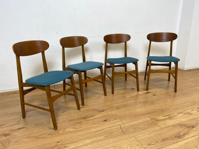 I IKEA war mal stilvoll & hochwertig I 4er Set 60er Jahre Ikea Atlas Stühle aus Teakholz I Esszimmerstühle Holzstühle Küchenstühle Chairs Skandinavisch Mid-Century Vintage I