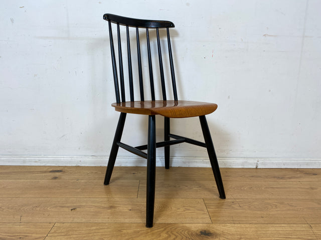 Set aus 4 stilvollen skandinavischen Designer Sprossenstühle von Tapiovaara in Teakholz I Stühle Esszimmerstühle Küchenstühle Holzstühle Essgruppe Danish Design Vintage Mid-Century 4er Teak 60er