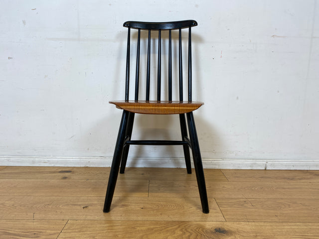 Set aus 4 stilvollen skandinavischen Designer Sprossenstühle von Tapiovaara in Teakholz I Stühle Esszimmerstühle Küchenstühle Holzstühle Essgruppe Danish Design Vintage Mid-Century 4er Teak 60er
