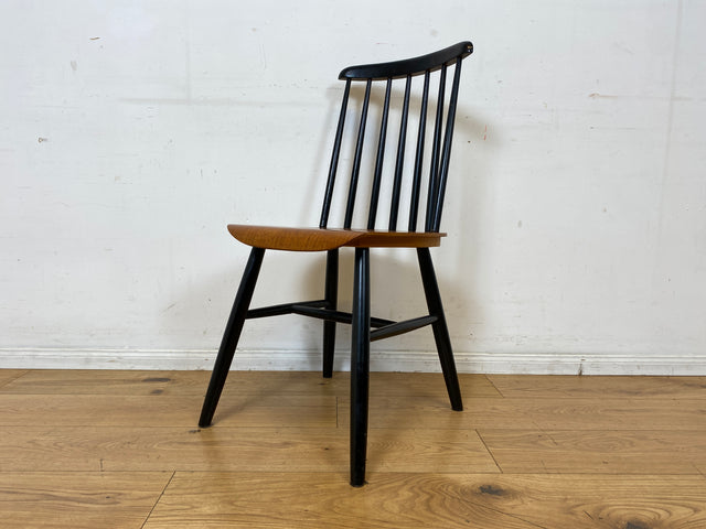 Set aus 4 stilvollen skandinavischen Designer Sprossenstühle von Tapiovaara in Teakholz I Stühle Esszimmerstühle Küchenstühle Holzstühle Essgruppe Danish Design Vintage Mid-Century 4er Teak 60er