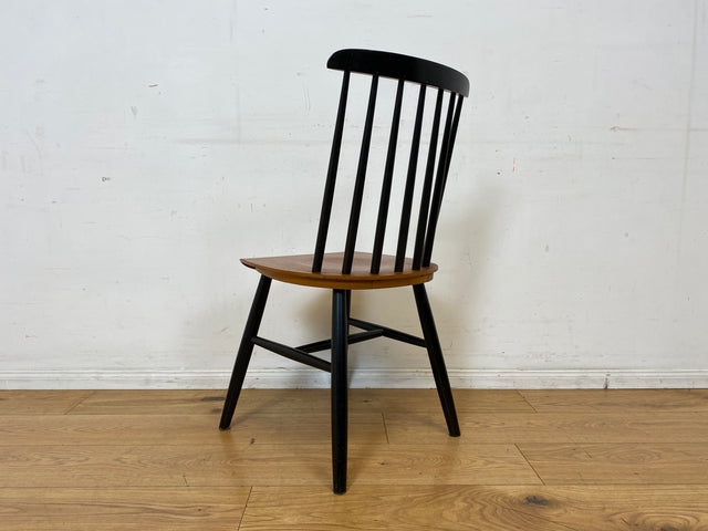 Set aus 4 stilvollen skandinavischen Designer Sprossenstühle von Tapiovaara in Teakholz I Stühle Esszimmerstühle Küchenstühle Holzstühle Essgruppe Danish Design Vintage Mid-Century 4er Teak 60er