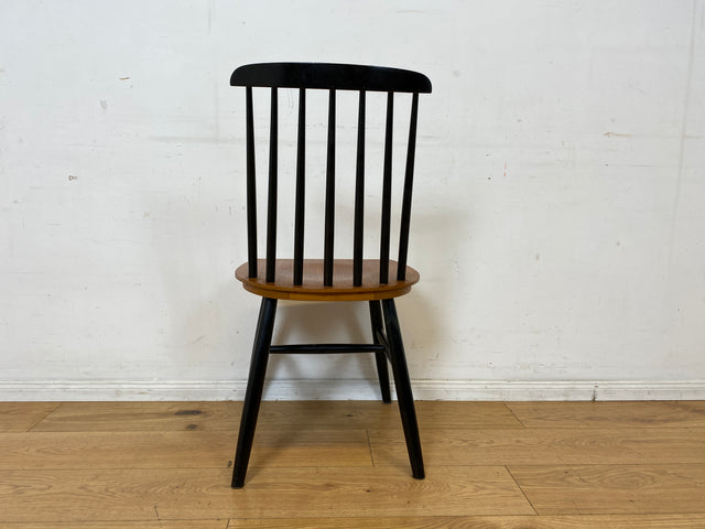 Set aus 4 stilvollen skandinavischen Designer Sprossenstühle von Tapiovaara in Teakholz I Stühle Esszimmerstühle Küchenstühle Holzstühle Essgruppe Danish Design Vintage Mid-Century 4er Teak 60er