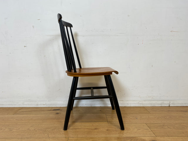 Set aus 4 stilvollen skandinavischen Designer Sprossenstühle von Tapiovaara in Teakholz I Stühle Esszimmerstühle Küchenstühle Holzstühle Essgruppe Danish Design Vintage Mid-Century 4er Teak 60er