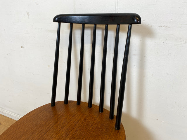 Set aus 4 stilvollen skandinavischen Designer Sprossenstühle von Tapiovaara in Teakholz I Stühle Esszimmerstühle Küchenstühle Holzstühle Essgruppe Danish Design Vintage Mid-Century 4er Teak 60er