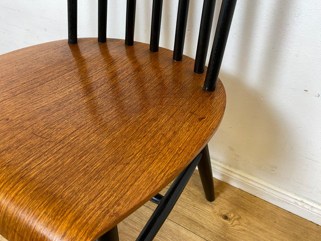 Set aus 4 stilvollen skandinavischen Designer Sprossenstühle von Tapiovaara in Teakholz I Stühle Esszimmerstühle Küchenstühle Holzstühle Essgruppe Danish Design Vintage Mid-Century 4er Teak 60er