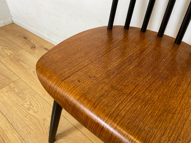 Set aus 4 stilvollen skandinavischen Designer Sprossenstühle von Tapiovaara in Teakholz I Stühle Esszimmerstühle Küchenstühle Holzstühle Essgruppe Danish Design Vintage Mid-Century 4er Teak 60er