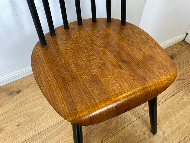 Set aus 4 stilvollen skandinavischen Designer Sprossenstühle von Tapiovaara in Teakholz I Stühle Esszimmerstühle Küchenstühle Holzstühle Essgruppe Danish Design Vintage Mid-Century 4er Teak 60er
