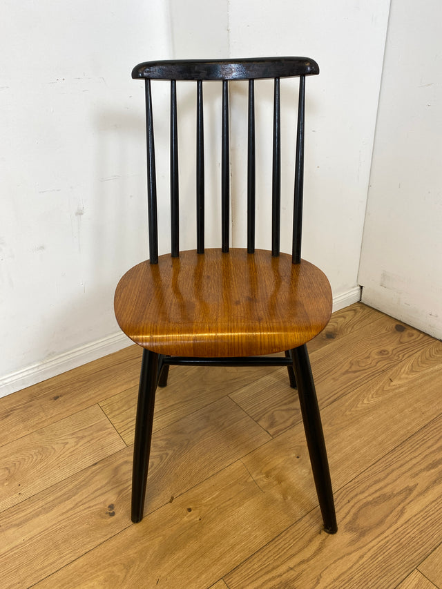 Set aus 4 stilvollen skandinavischen Designer Sprossenstühle von Tapiovaara in Teakholz I Stühle Esszimmerstühle Küchenstühle Holzstühle Essgruppe Danish Design Vintage Mid-Century 4er Teak 60er