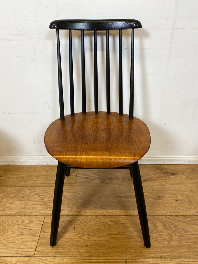 Set aus 4 stilvollen skandinavischen Designer Sprossenstühle von Tapiovaara in Teakholz I Stühle Esszimmerstühle Küchenstühle Holzstühle Essgruppe Danish Design Vintage Mid-Century 4er Teak 60er