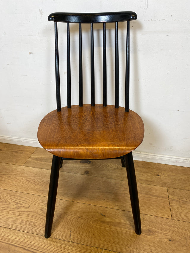 Set aus 4 stilvollen skandinavischen Designer Sprossenstühle von Tapiovaara in Teakholz I Stühle Esszimmerstühle Küchenstühle Holzstühle Essgruppe Danish Design Vintage Mid-Century 4er Teak 60er