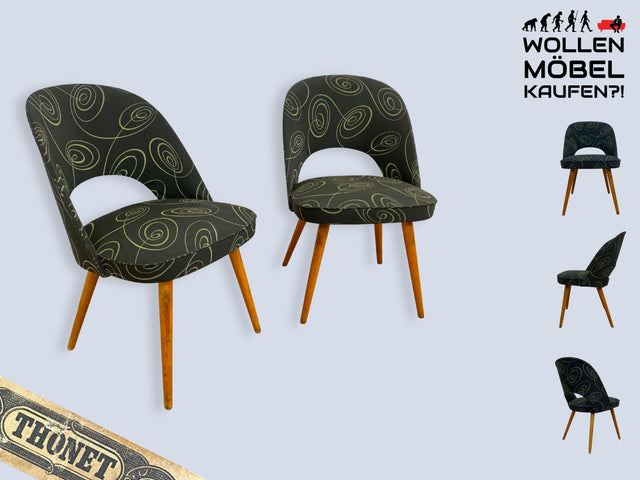 Seltener 50er Jahre Original Thonet Cocktailsessel mit tollem Originalbezug und Federkern Sitzen I Cocktail Sessel Stuhl Salonsessel Lesesessel Amrchair Vintage 60er I