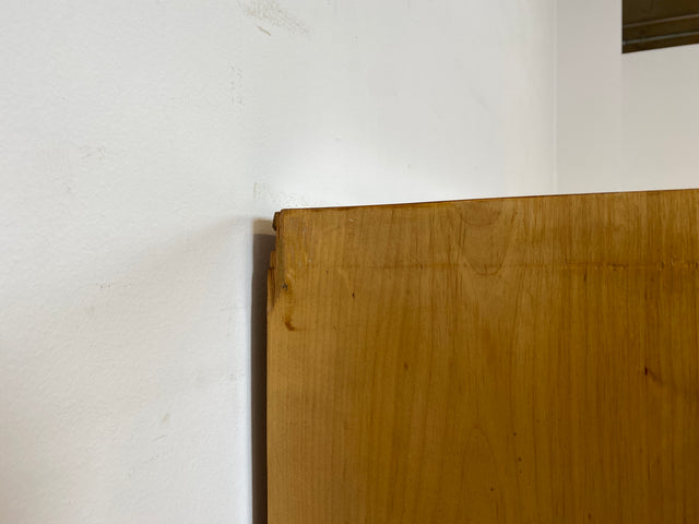 Hübscher 50er Jahre Schreibschrank aus vollem Holz in Maserbirke I Schrank Sekretär Schreibtisch Schreibkommode Highboard Bücherschrank Barschrank Vintage Mid-Century 60er I