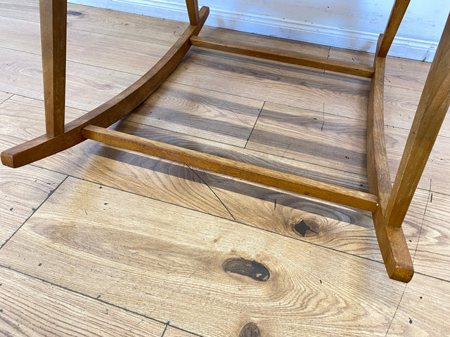 Formschöner und gut erhaltener 60er Jahre Designer Schaukelstuhl von Selman Selmanagic für VEB Hellerau I Stuhl Sessel Lesesessel Rocking Chair Mid-Century DDR Vintage I