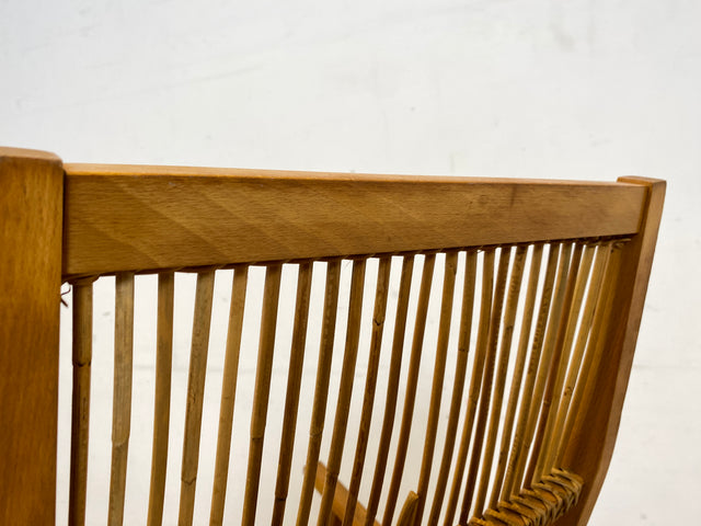 Formschöner und gut erhaltener 60er Jahre Designer Schaukelstuhl von Selman Selmanagic für VEB Hellerau I Stuhl Sessel Lesesessel Rocking Chair Mid-Century DDR Vintage I