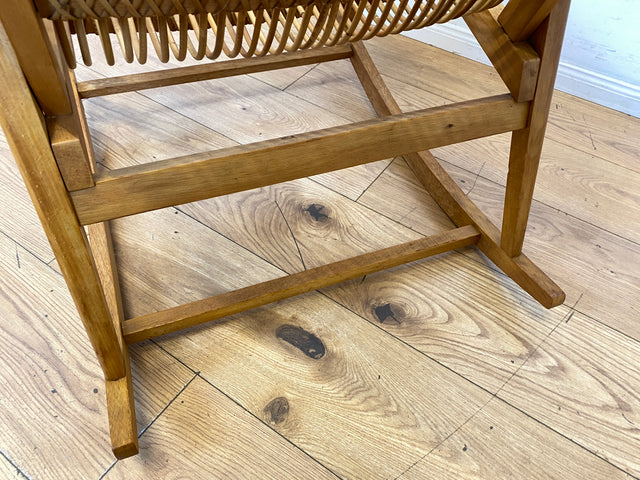 Formschöner und gut erhaltener 60er Jahre Designer Schaukelstuhl von Selman Selmanagic für VEB Hellerau I Stuhl Sessel Lesesessel Rocking Chair Mid-Century DDR Vintage I