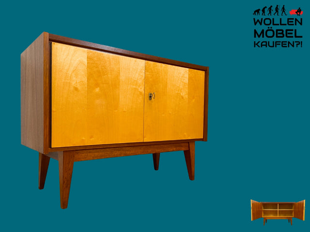 Sehr schönes 60er Jahre Sideboard mit konischen Beinen I Kommode Schrank Anrichte TV Board Lowboard Bank Wäschekommode Schuhkommode Schuhschrank Mid-Century Vintage I