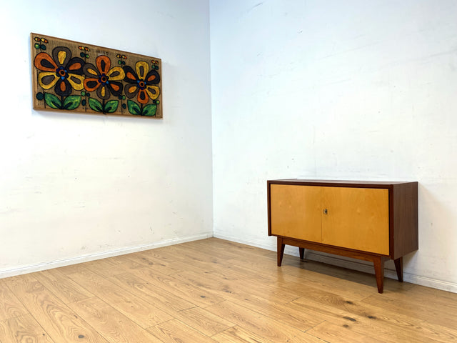 Sehr schönes 60er Jahre Sideboard mit konischen Beinen I Kommode Schrank Anrichte TV Board Lowboard Bank Wäschekommode Schuhkommode Schuhschrank Mid-Century Vintage I