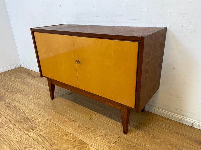 Sehr schönes 60er Jahre Sideboard mit konischen Beinen I Kommode Schrank Anrichte TV Board Lowboard Bank Wäschekommode Schuhkommode Schuhschrank Mid-Century Vintage I