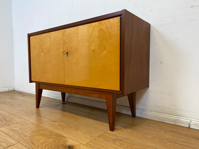 Sehr schönes 60er Jahre Sideboard mit konischen Beinen I Kommode Schrank Anrichte TV Board Lowboard Bank Wäschekommode Schuhkommode Schuhschrank Mid-Century Vintage I