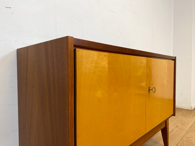 Sehr schönes 60er Jahre Sideboard mit konischen Beinen I Kommode Schrank Anrichte TV Board Lowboard Bank Wäschekommode Schuhkommode Schuhschrank Mid-Century Vintage I