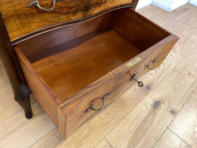 Elegante und hochwertige 60er Jahre Stilmöbel Kommode I Vollholz I mit Schubladen und Messinggriffen I Schrank Schubladenkommode Wäschekommode Barock Rokoko Vintage