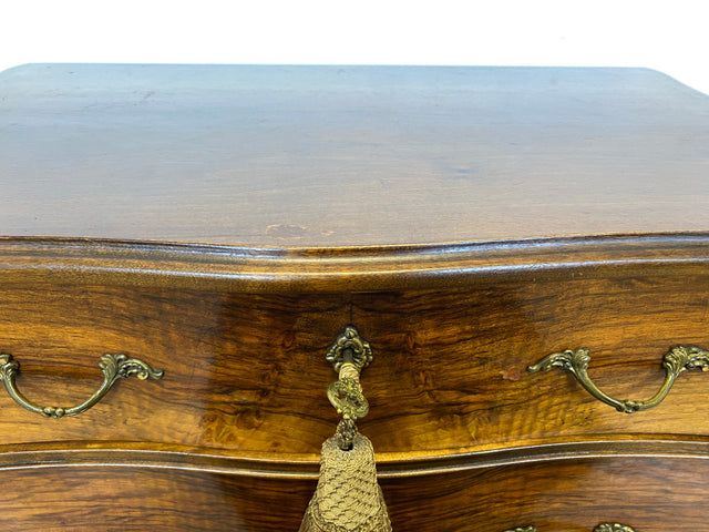 Elegante und hochwertige 60er Jahre Stilmöbel Kommode I Vollholz I mit Schubladen und Messinggriffen I Schrank Schubladenkommode Wäschekommode Barock Rokoko Vintage