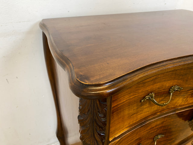 Elegante und hochwertige 60er Jahre Stilmöbel Kommode I Vollholz I mit Schubladen und Messinggriffen I Schrank Schubladenkommode Wäschekommode Barock Rokoko Vintage