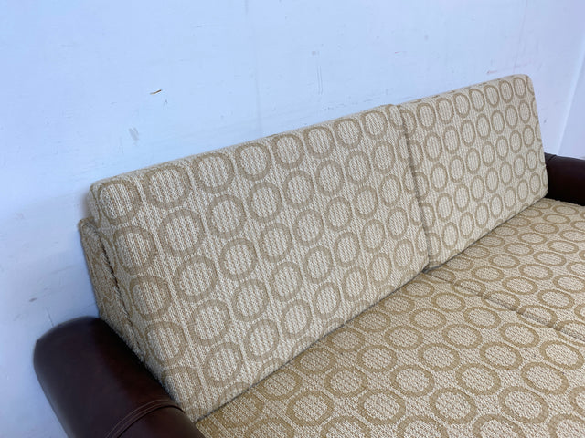 Retro pur! Gemütliche 70er Jahre Couch mit Schlaffunktion mit hellem Originalbezug I Sofa Couch Schlafsofa Schlafcouch Klappcouch Daybed Sitzgarnitur Vintage Space Age 60er I