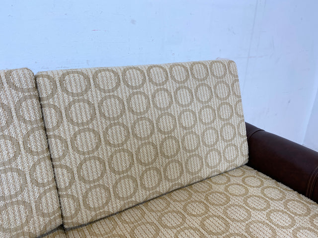 Retro pur! Gemütliche 70er Jahre Couch mit Schlaffunktion mit hellem Originalbezug I Sofa Couch Schlafsofa Schlafcouch Klappcouch Daybed Sitzgarnitur Vintage Space Age 60er I
